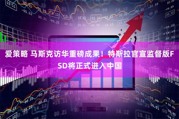 爱策略 马斯克访华重磅成果！特斯拉官宣监督版FSD将正式进入中国