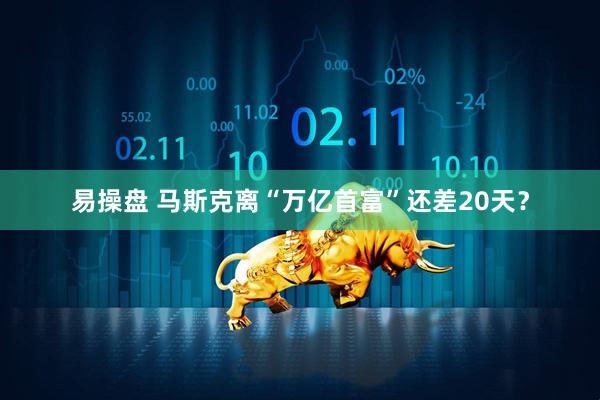 易操盘 马斯克离“万亿首富”还差20天？